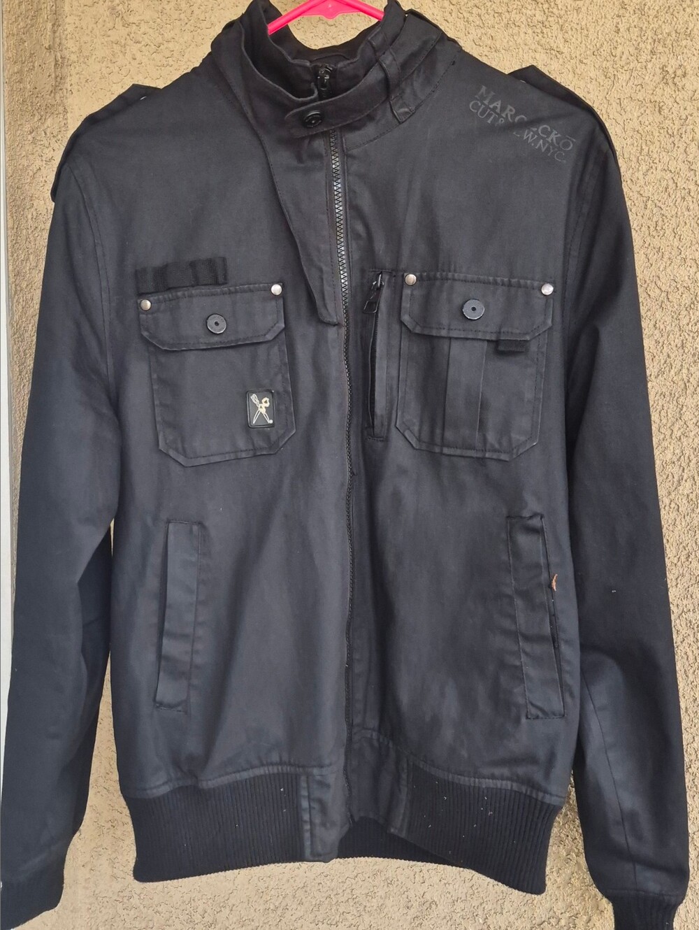 Marc Ecko Cut & Sew Men's Military Heavy Cotton Bomber Circ 2000 Jacket M